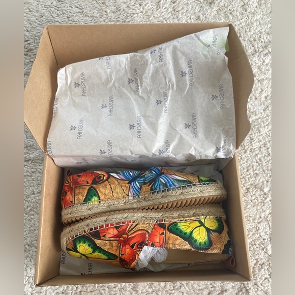 ARTISAN LEATHER ESPADRILLE LOAFER Size 8 New - Picture 10 of 12